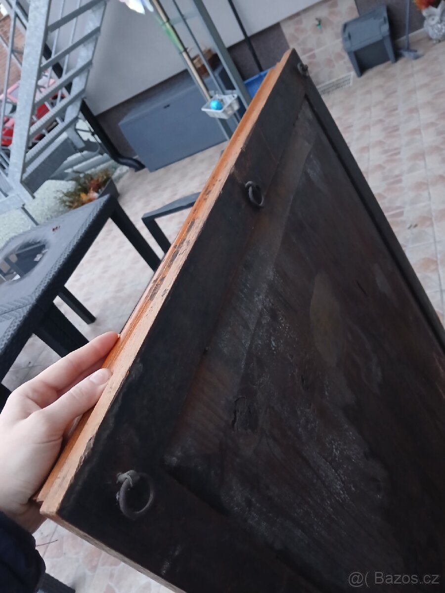 Starožitné masivní zrcadlo - 3