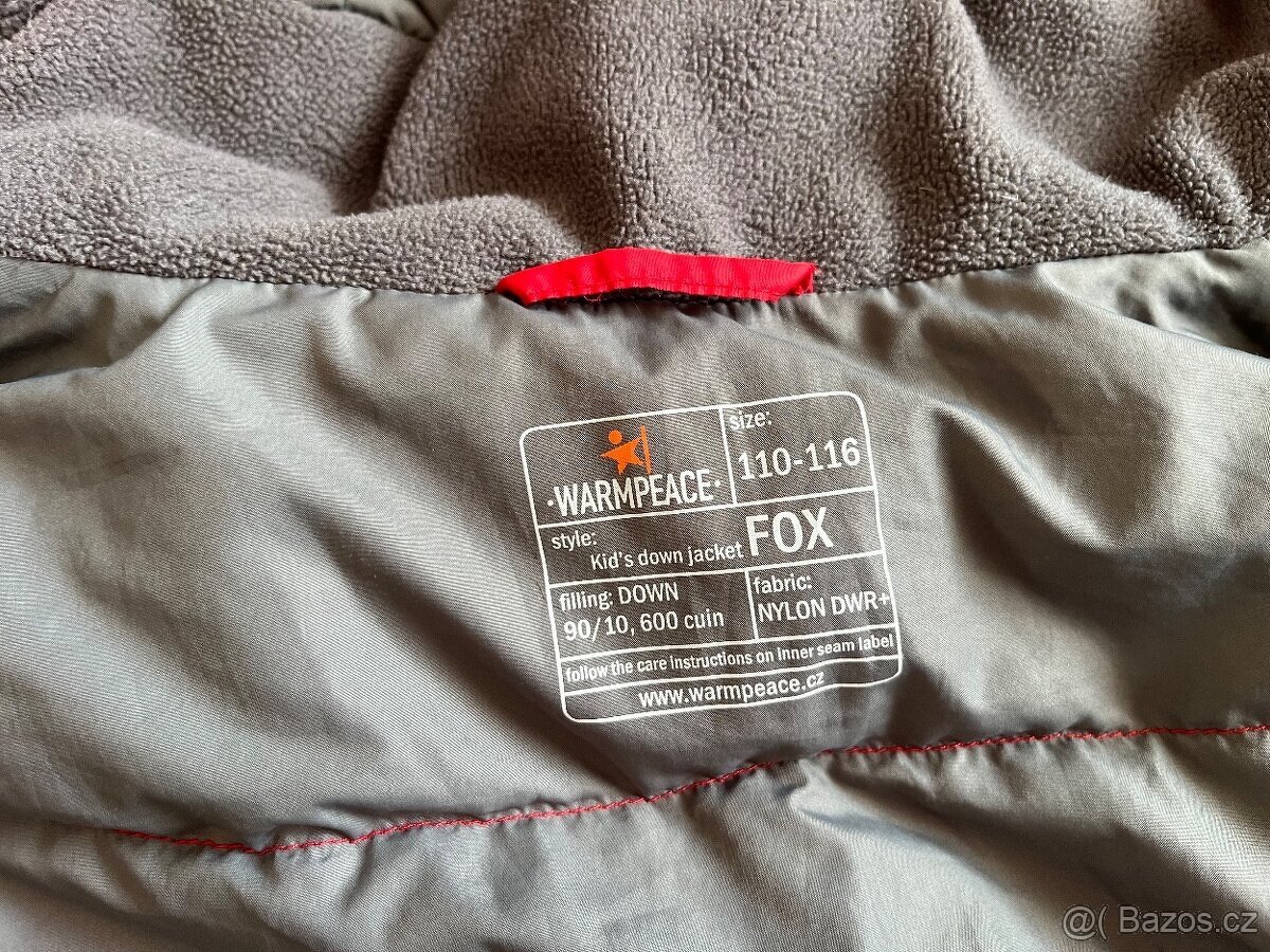 dětská péřová bunda Warmpeace Fox 110/116 - 3