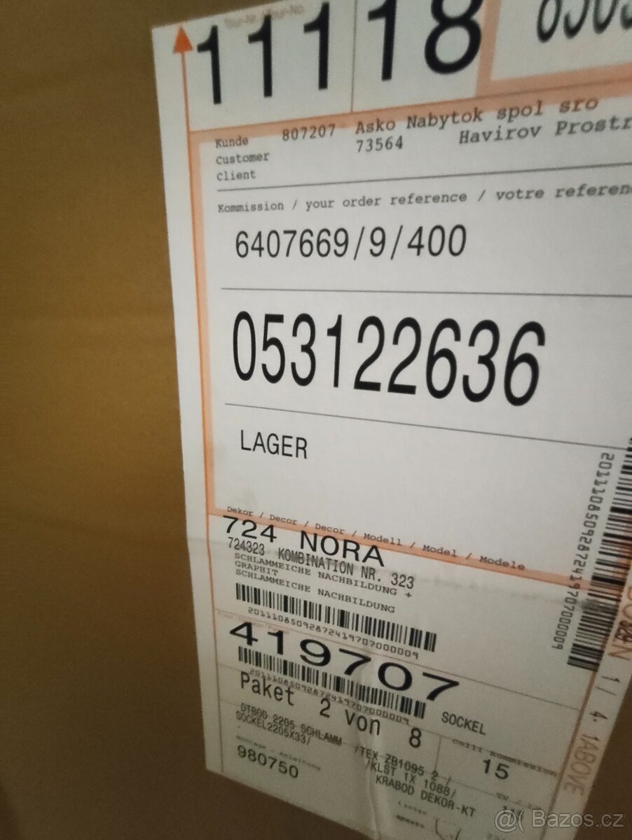 Sestava ložnice Nora, bílá/grafitová - 3