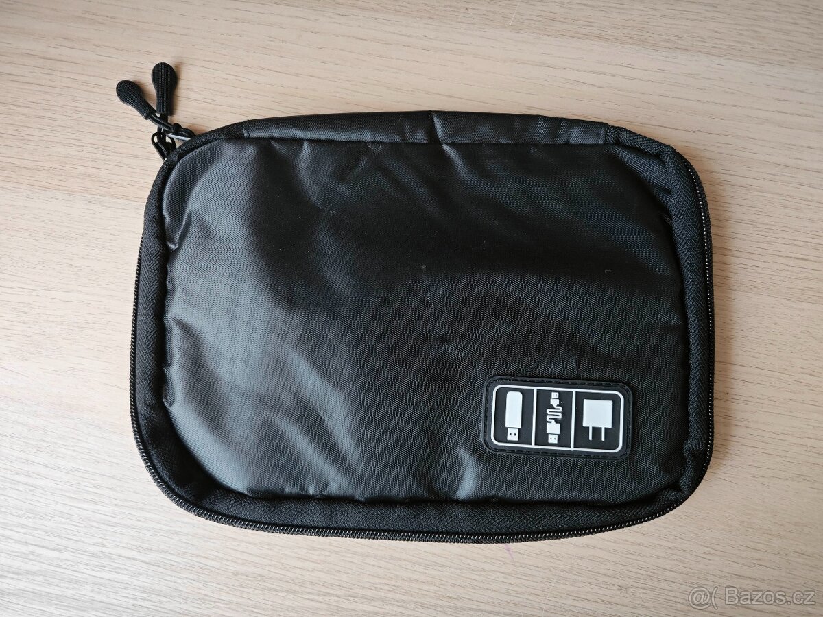 Taška/brašna na kable, nabíječky tablet nová růžová/černá - 3