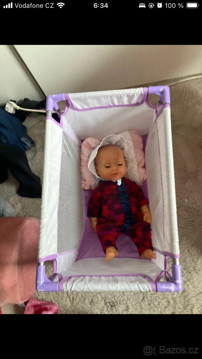 Detska postylka pro panenky s panenkou - 3