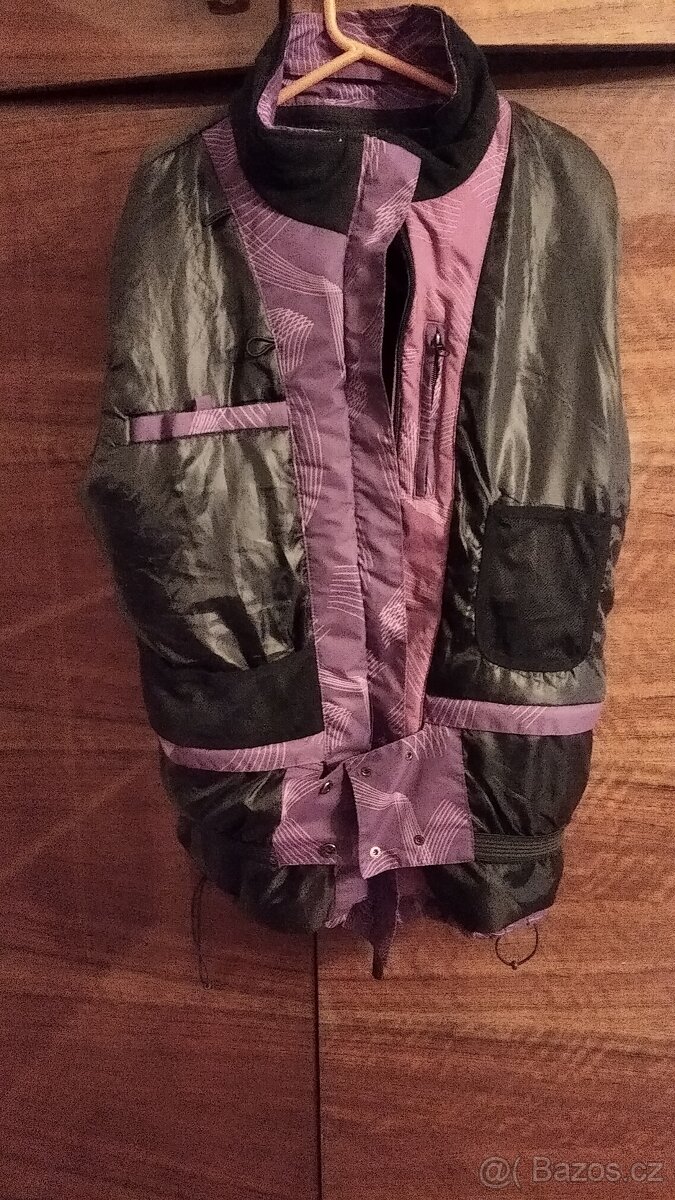 zimní dámská/pánská bunda barva fialová s kapucí; podzimní - 3