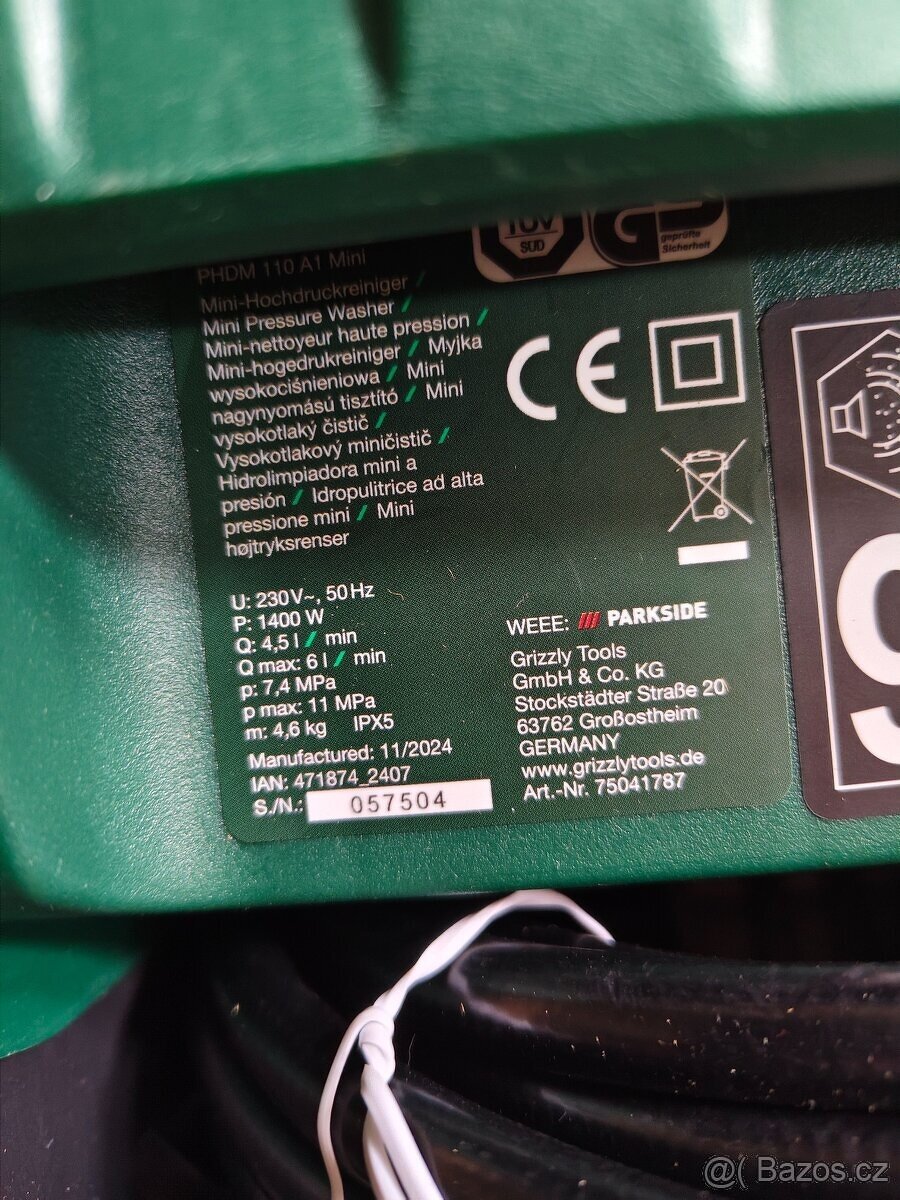 Prodám novou tlakovou myčku parkside se slevou - 3
