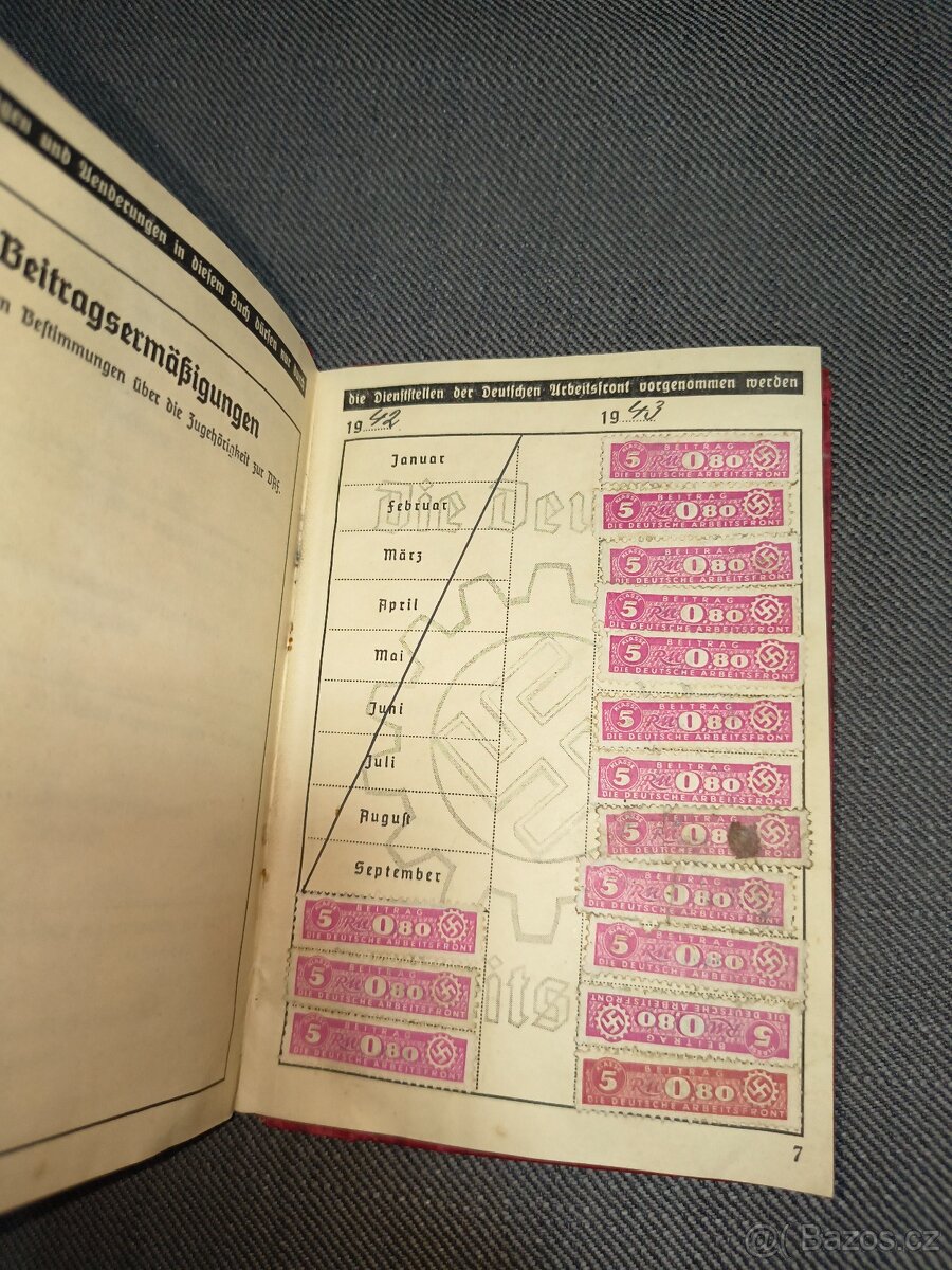 Členská knižka ww2 - 3