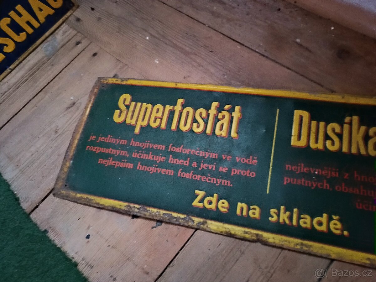 STARÁ PLECHOVÁ CEDULE - 3