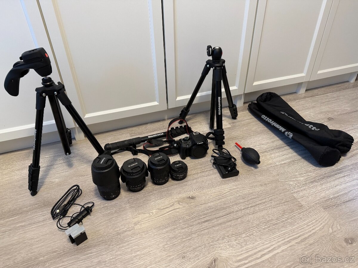 Velký set Canon EOS 100D + 4x objektiv + příslušenství - 3