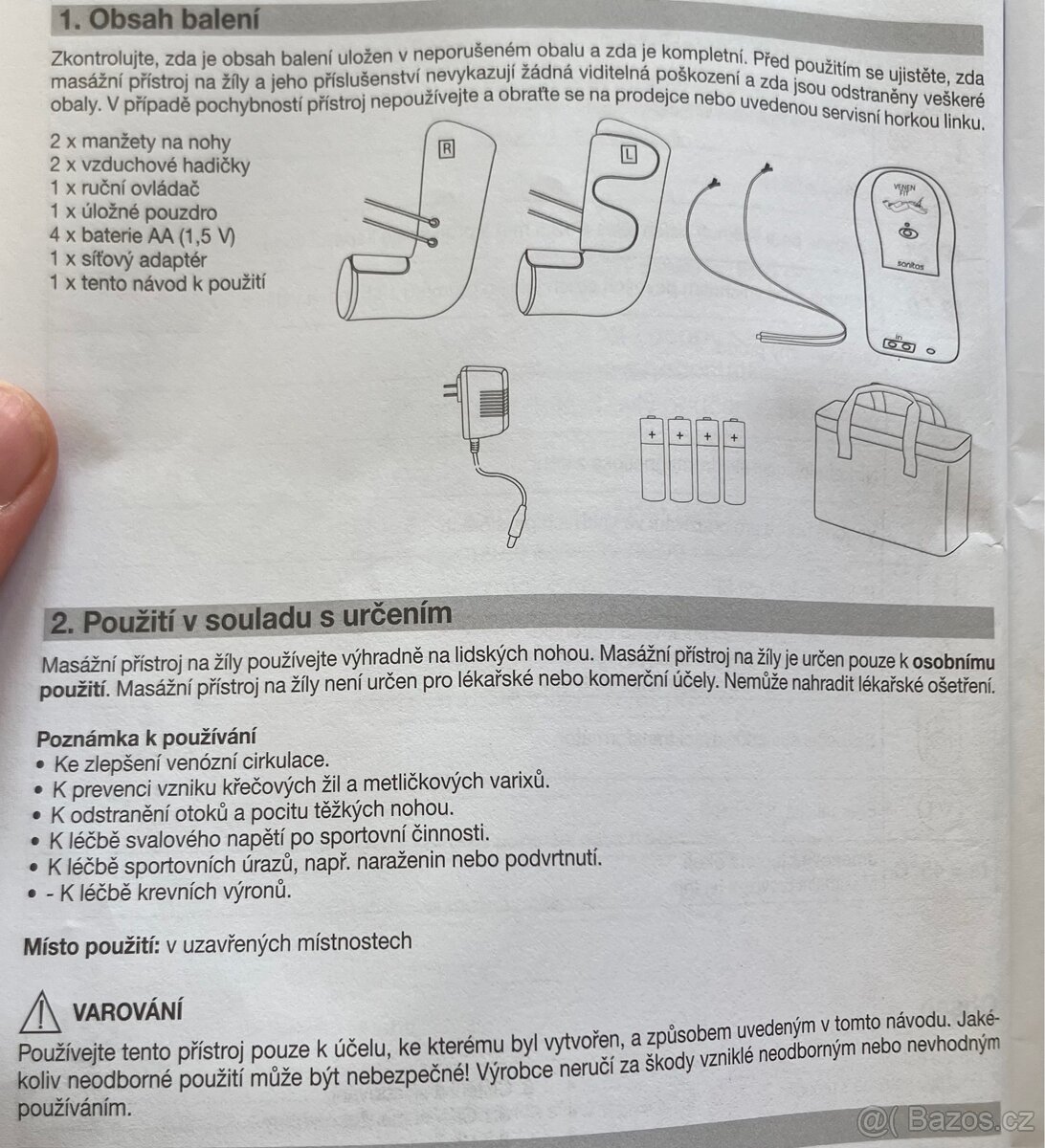 Masážní přístroj na žíly- Sanitas - 3