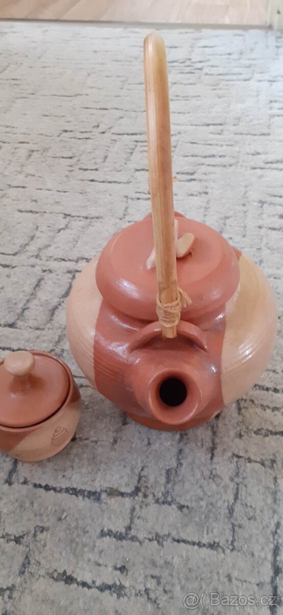 Konvička s cukřenkou - keramika - 3