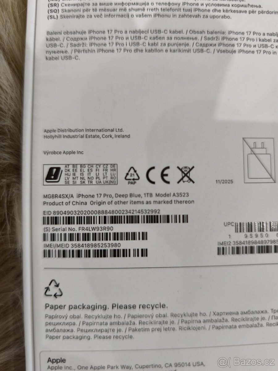 Apple iPhone 17 Pro 1TB záruka 24 měs - 3