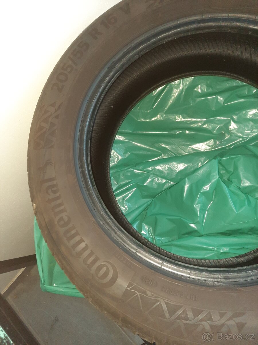 Letni pneu Continental 205/55r16v+disky - 3