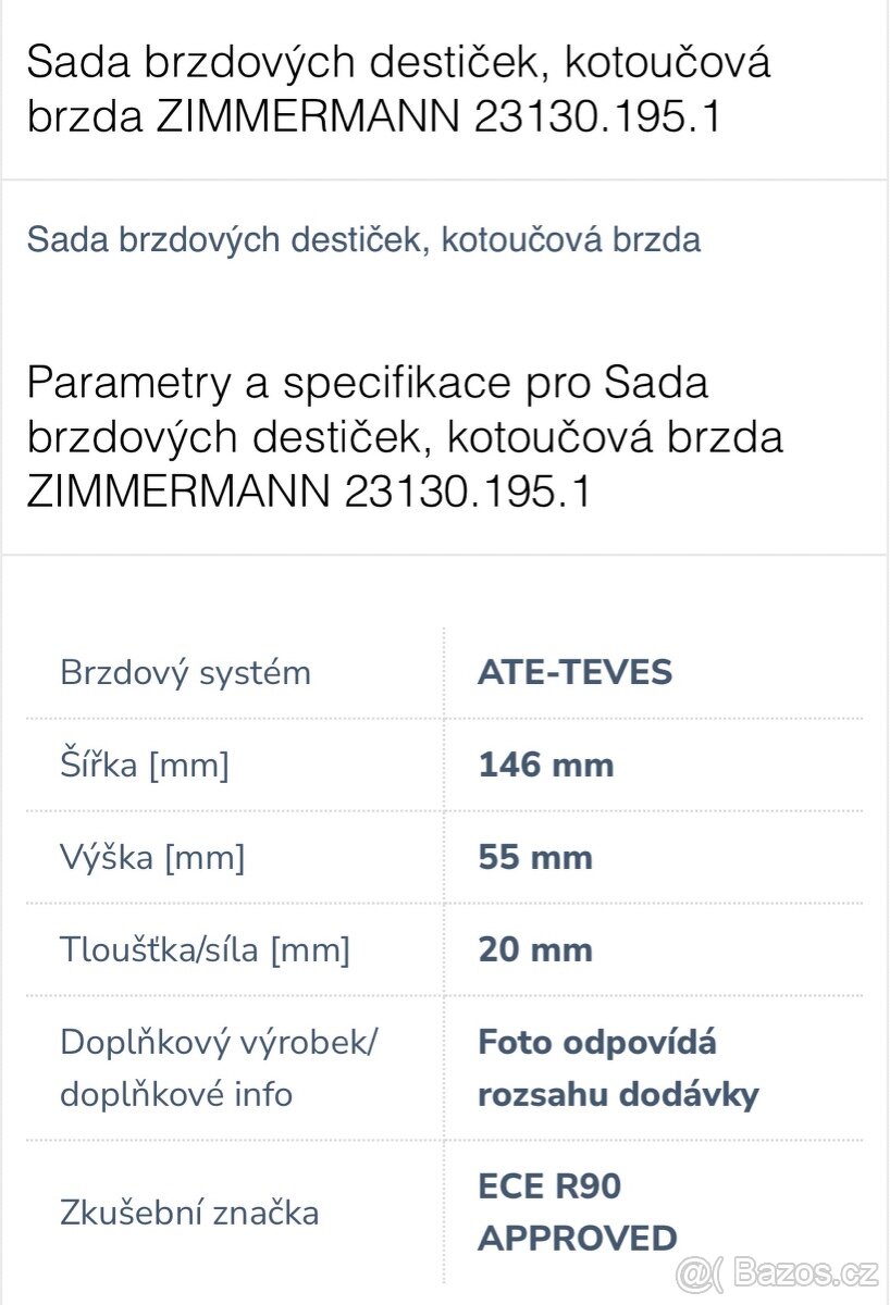 Predni brzdove desticky Zimmermann, SKODA, VW - 3
