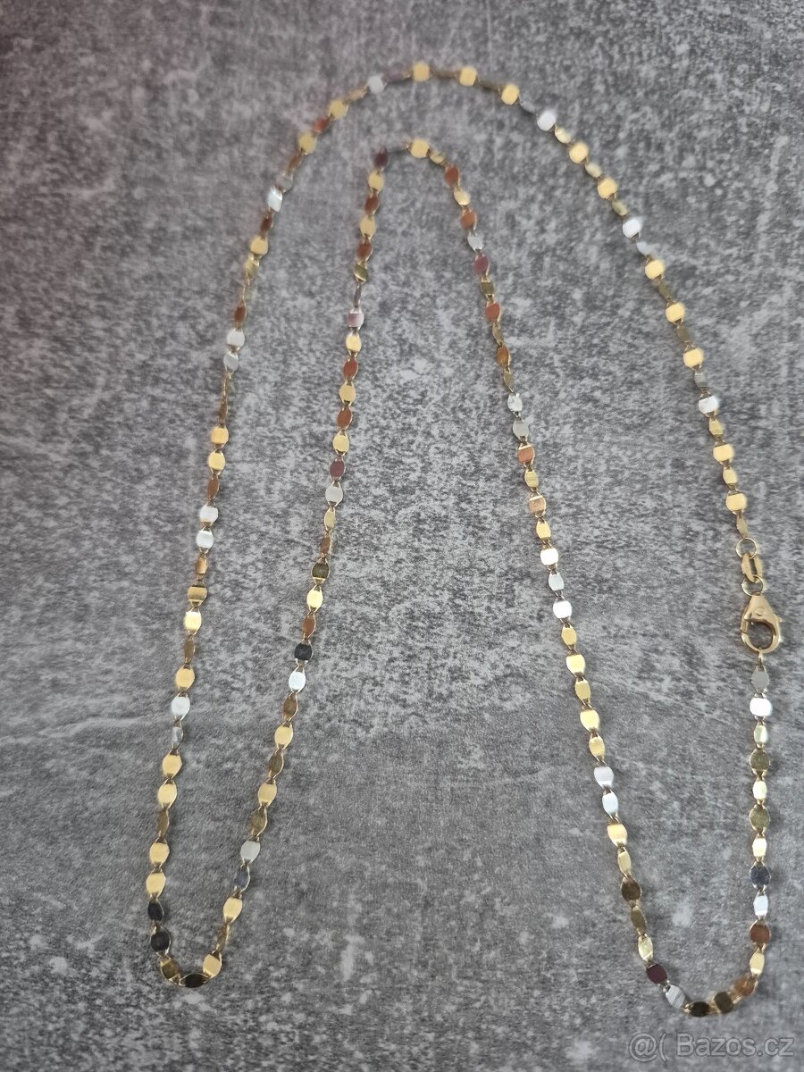 Pánský-dámský řetízek zlatý au585 14k - 3