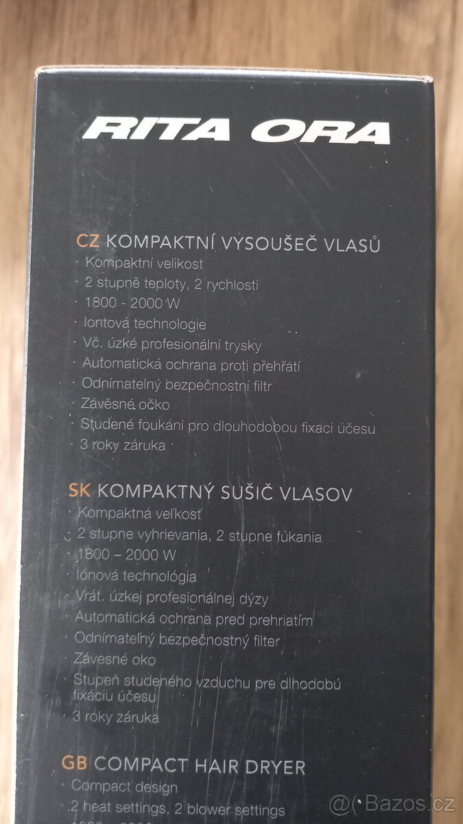 Kompaktní vysoušeč vlasů RHC 35 , fén - nový - 3