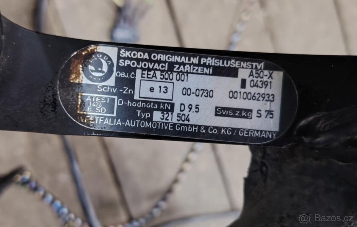 prodám origo tažné na Škodu Superb 1 - 3