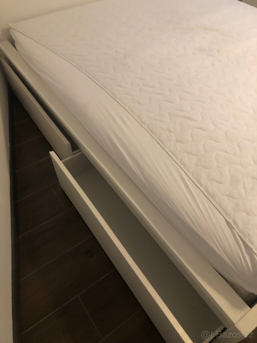 MALM Rám postele, 2 úložné díly - 3