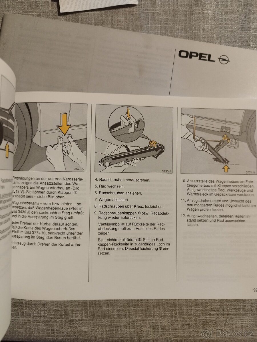 Opel Omega A Uživatelská příručka - 3