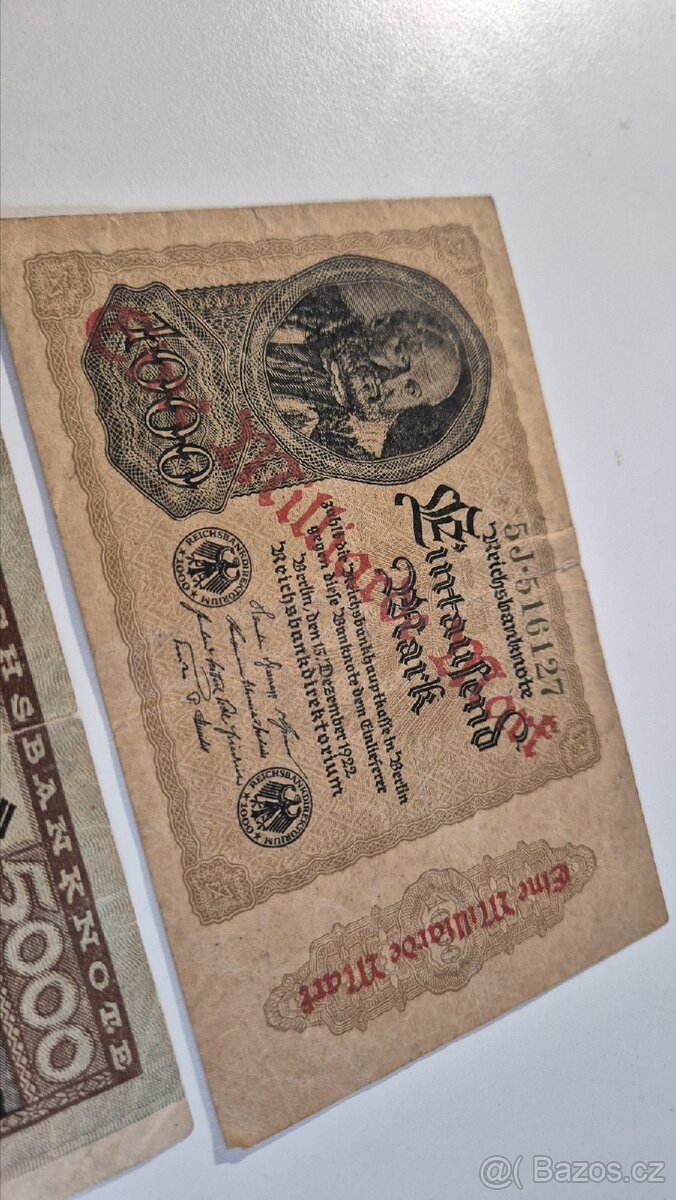Staré německé bankovky 3x - 3