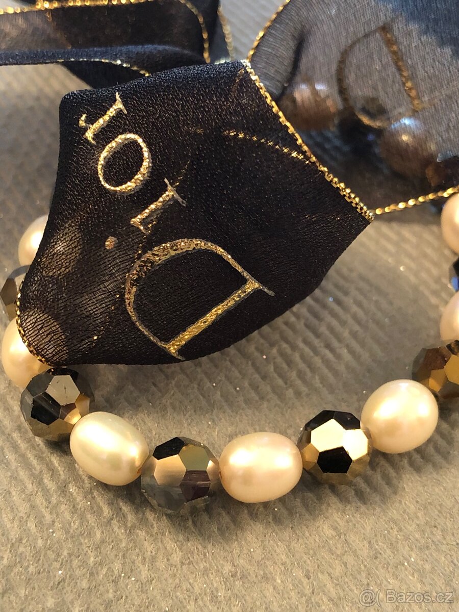 Dior beauty náramek s perličkami a mašlí - 3