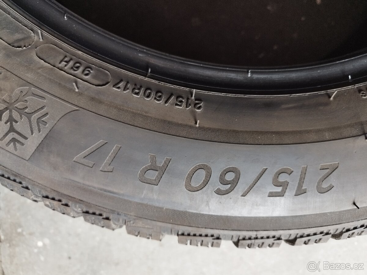 2 ZIMNÍ MICHELIN 215/60 R17 - TOP STAV - 3