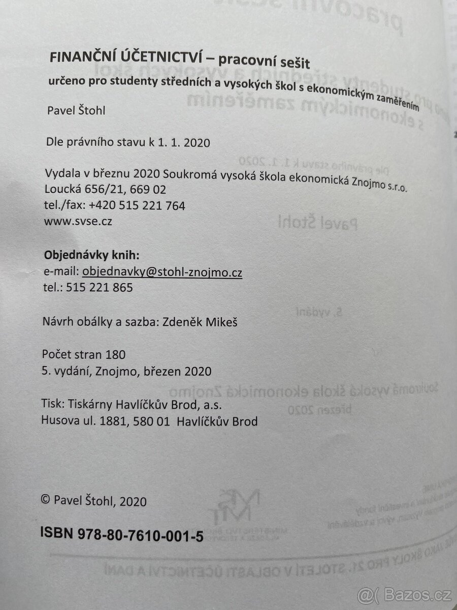 Finanční účetnictví pracovní sešit - 3