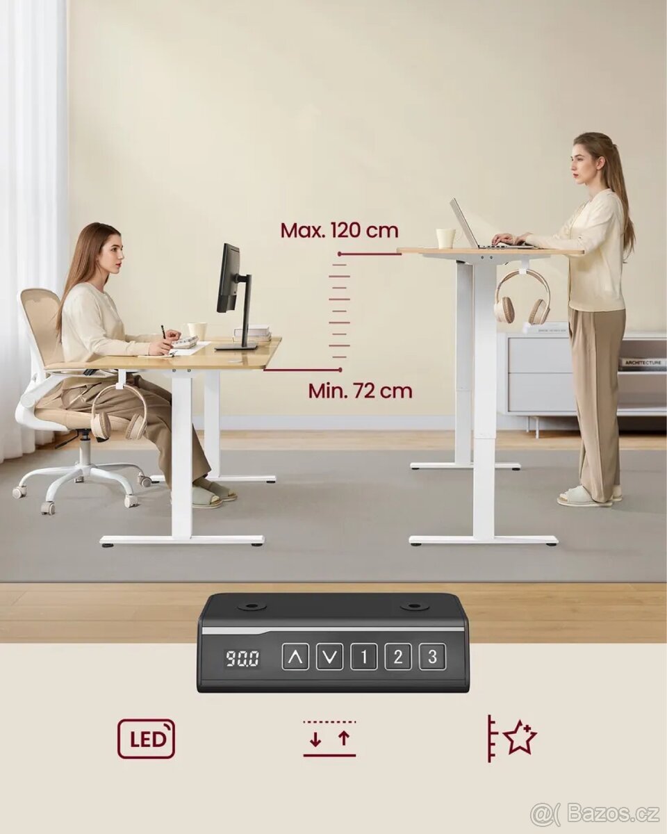 Výškově nastavitelný elektrický stůl - 3