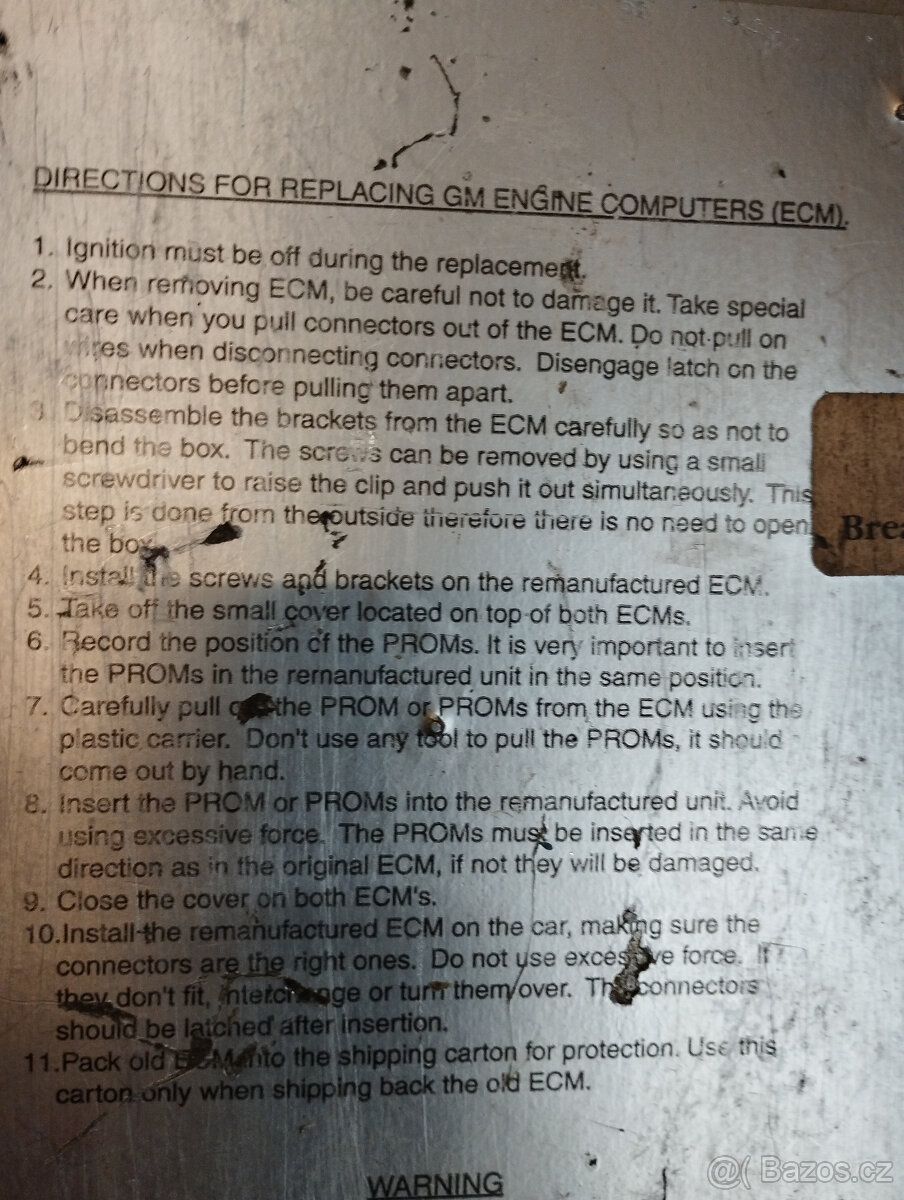 Díly GM ECM