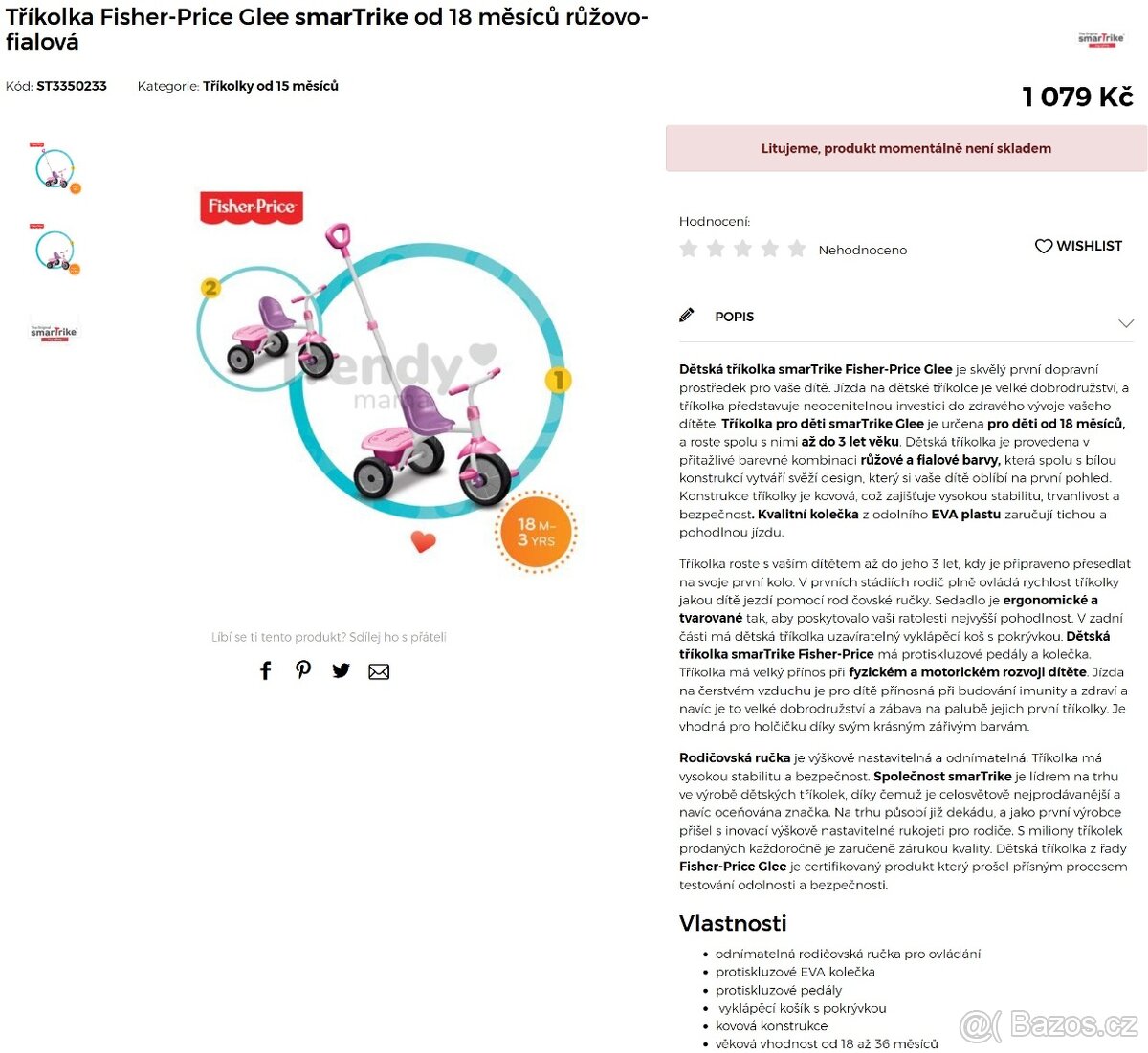 tříkolka fisher price - 3