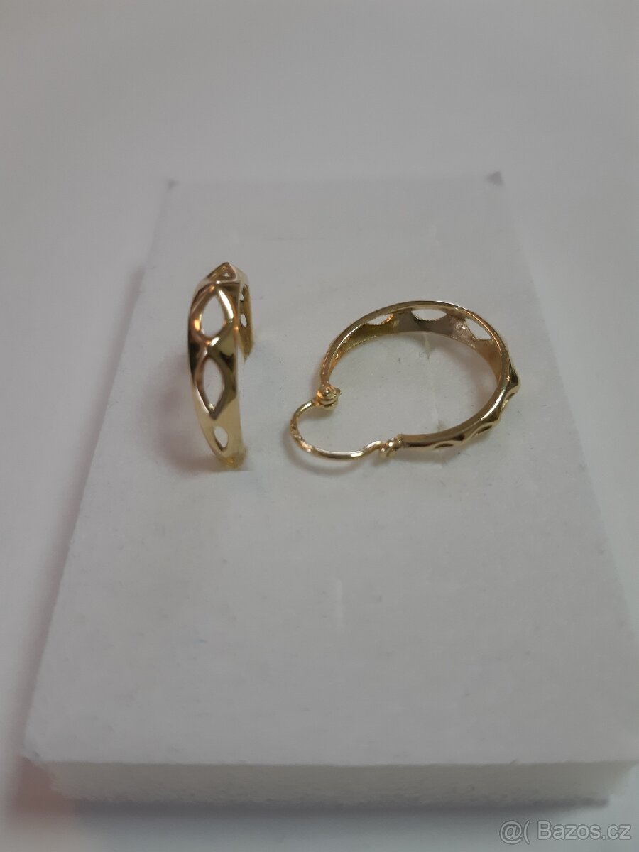 Zlaté náušnice - kruhy - 3