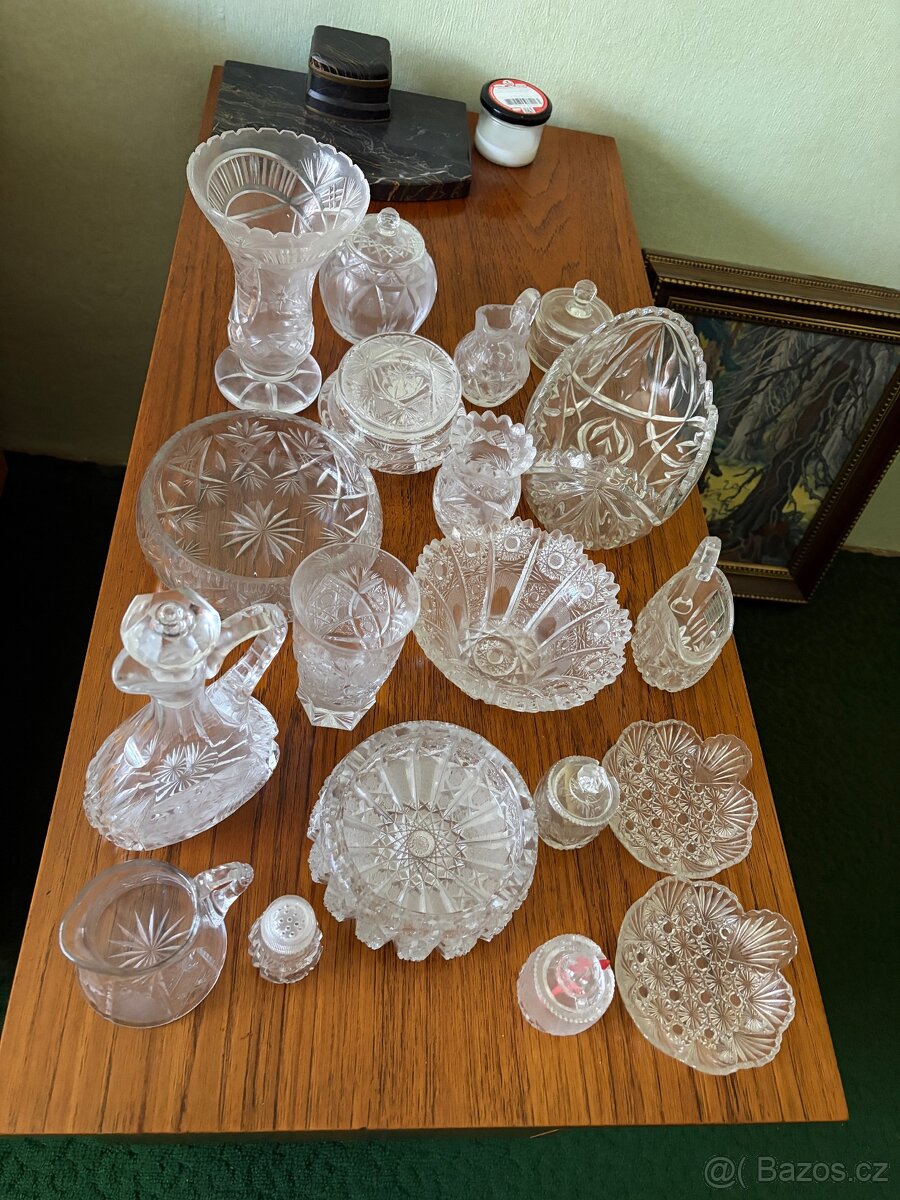 Broušené sklo - různé druhy - 3