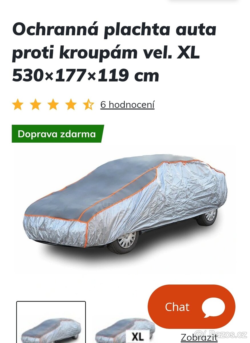 Prodám zánovní XL autoplachtu na pick-up