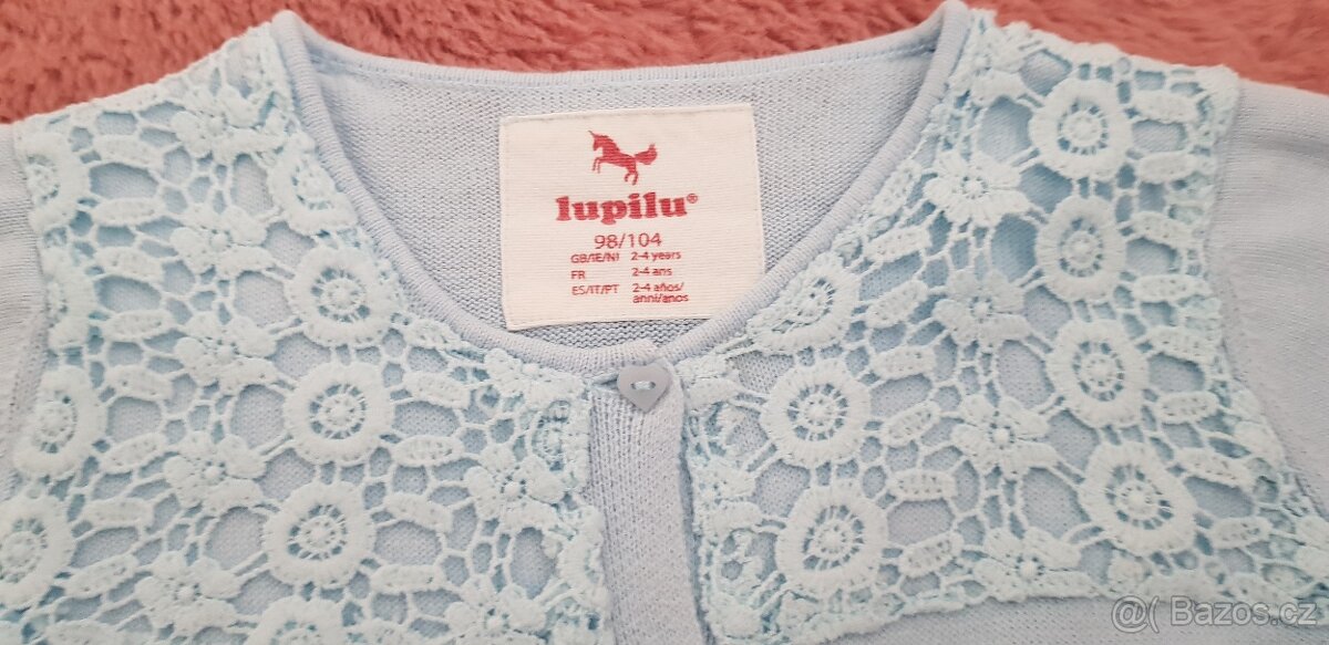 dívčí svetřík + kalhoty lupilu vel. 98/104 + ZDARMA legíny - 3