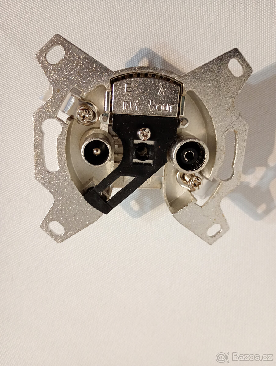 Anténní zásuvka EMOS EU 3503 TV+R koncová J0200, 5ks - 3