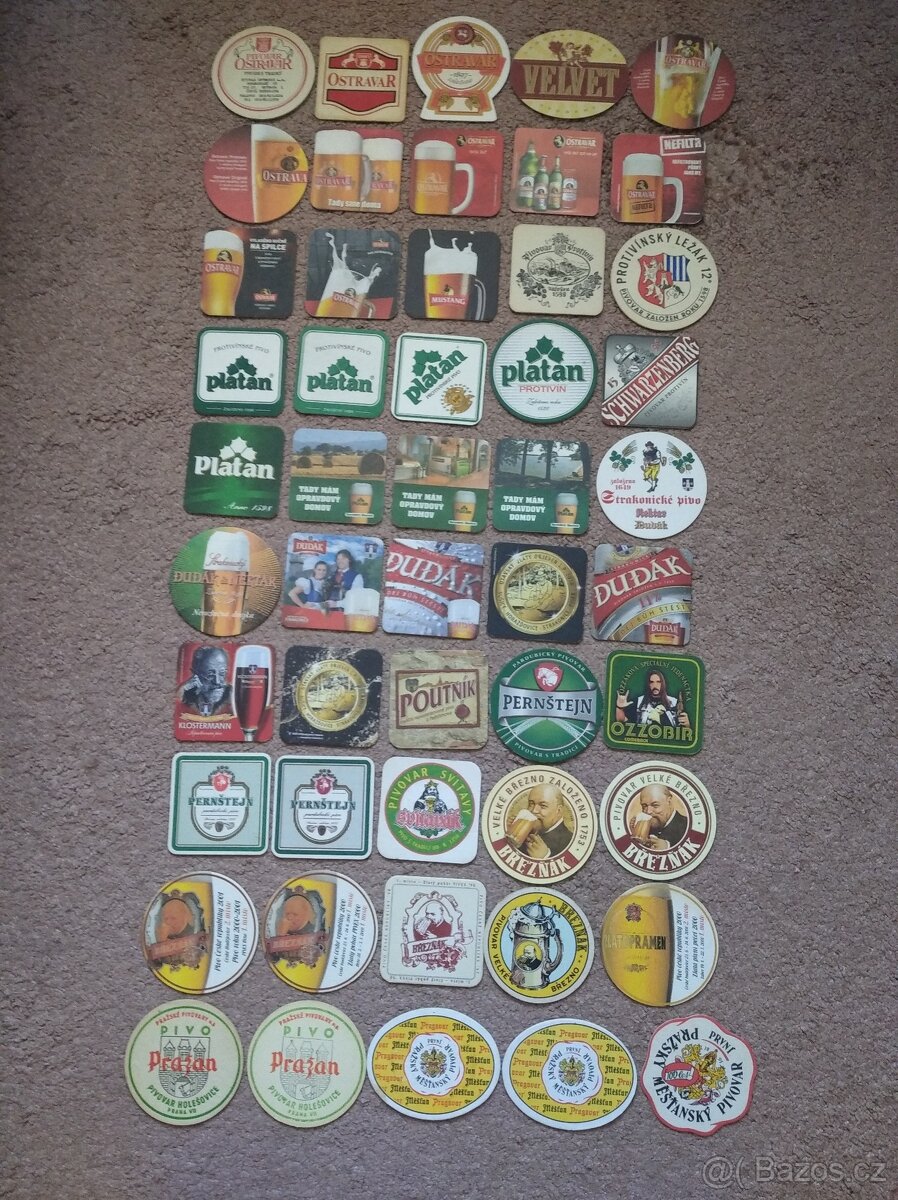 Pivní tácky českých pivovarů 132 ks - 3