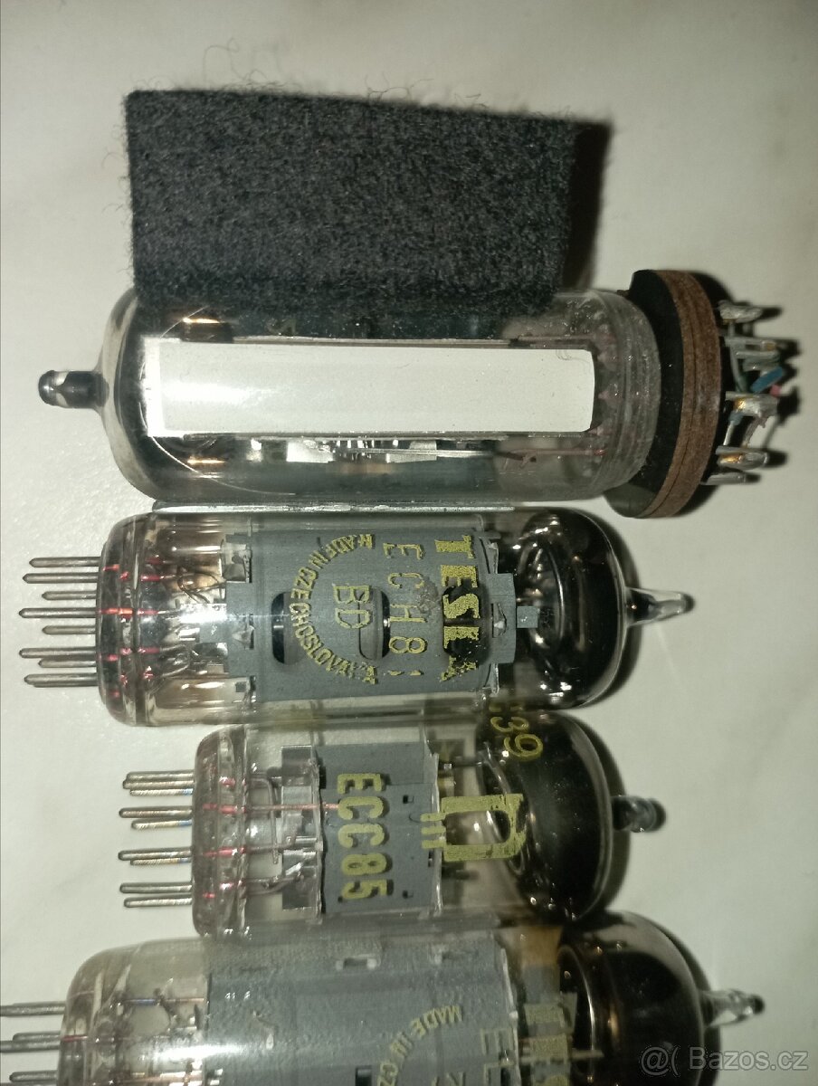 Sada všech 6ks elektronek z rádia Tesla 541A - 3