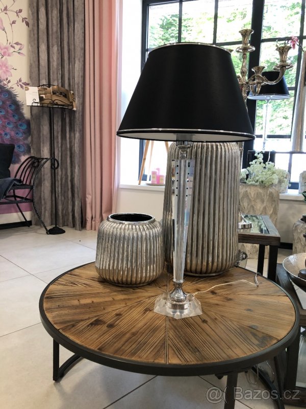 Stolní lampa Kufstein černý klobouk Preciosa - 3