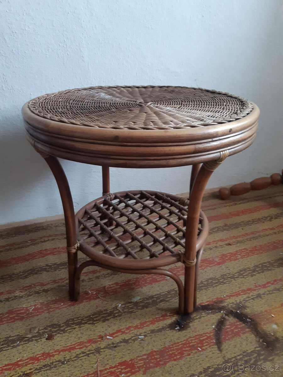 Ratanový stůl a křeslo - 3