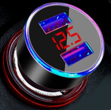 CL USB rychlonabíječky do auta, s LCD, podsvícením, QuickCh3 - 3