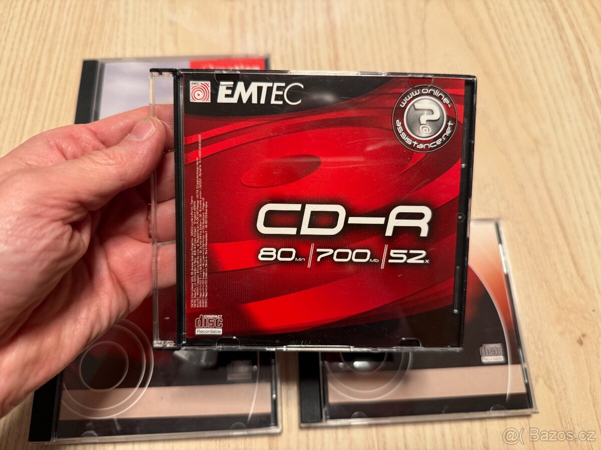1x prázdné DVD 3x prázdné CD - 3