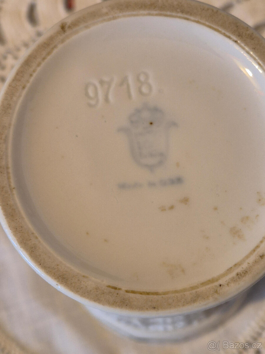 Váza porcelánová, starožitná - 3