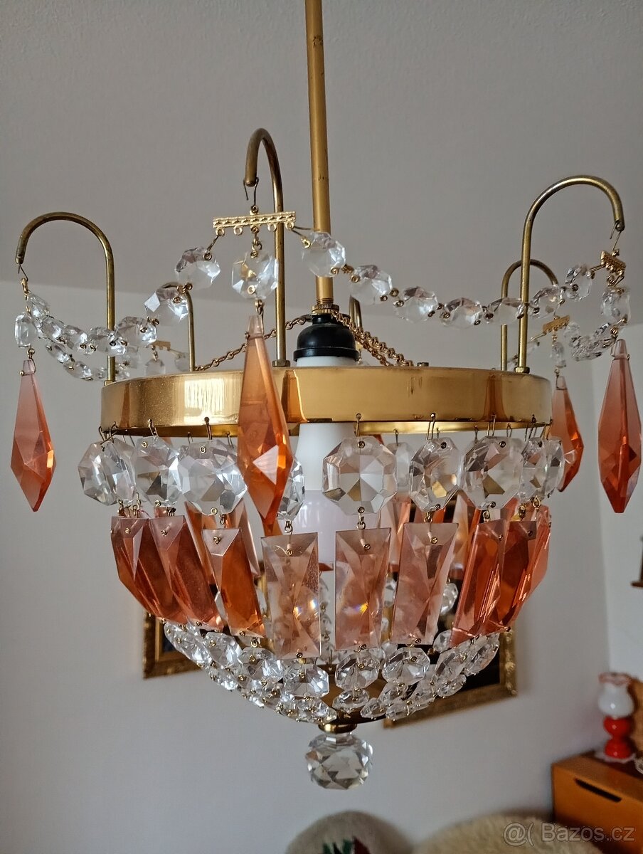 Skleněny křišťálový lustr - 3