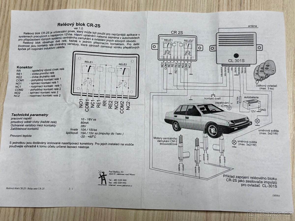 releový blok CR-2S Jablotron - 3