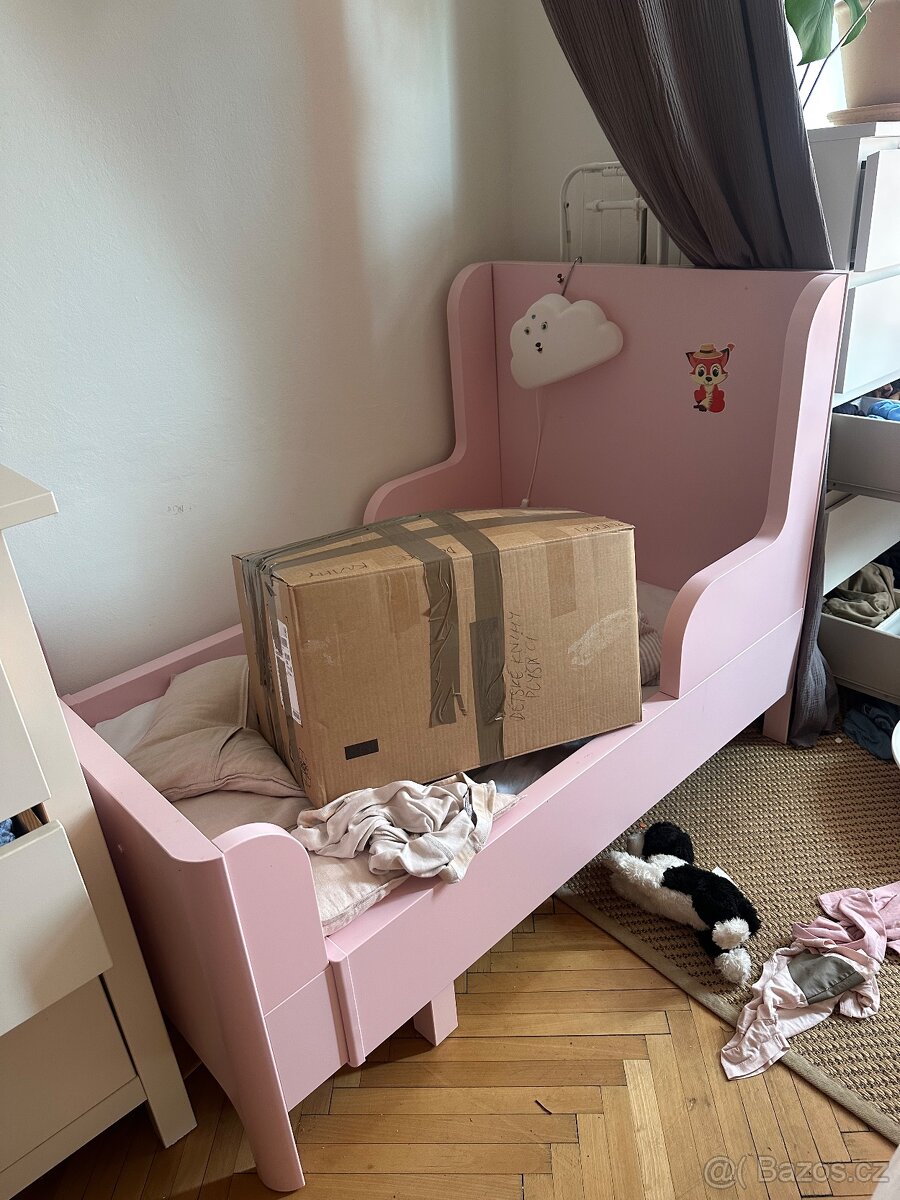 Dětská postel IKEA BUSUNGE růžová - 3