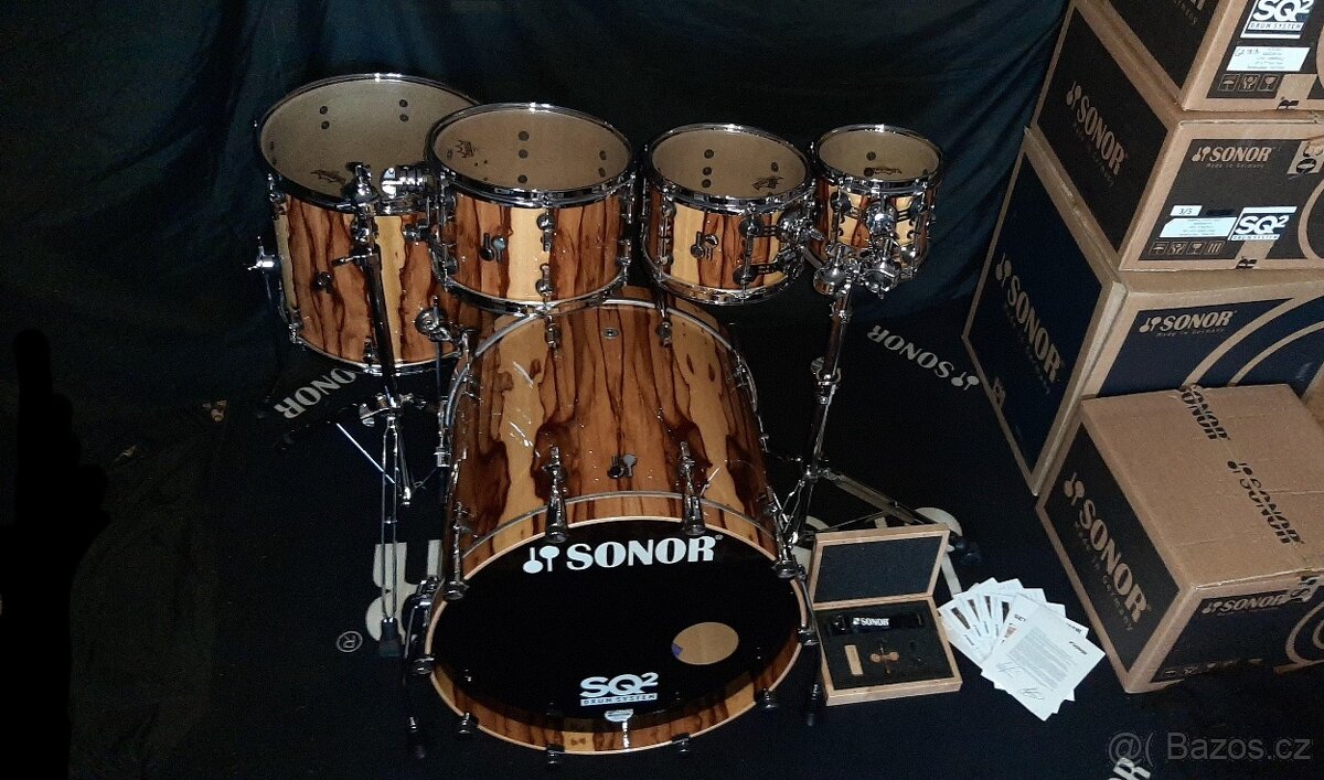 Prodám nové bicí Sonor SQ2- African Marble - 3