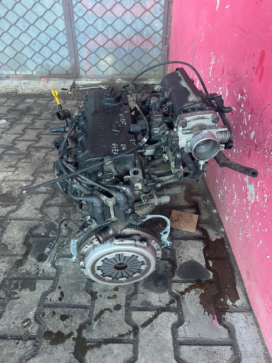 Motor 1,3i 60KW G4EA Hyundai Getz Accent kompletní - 3