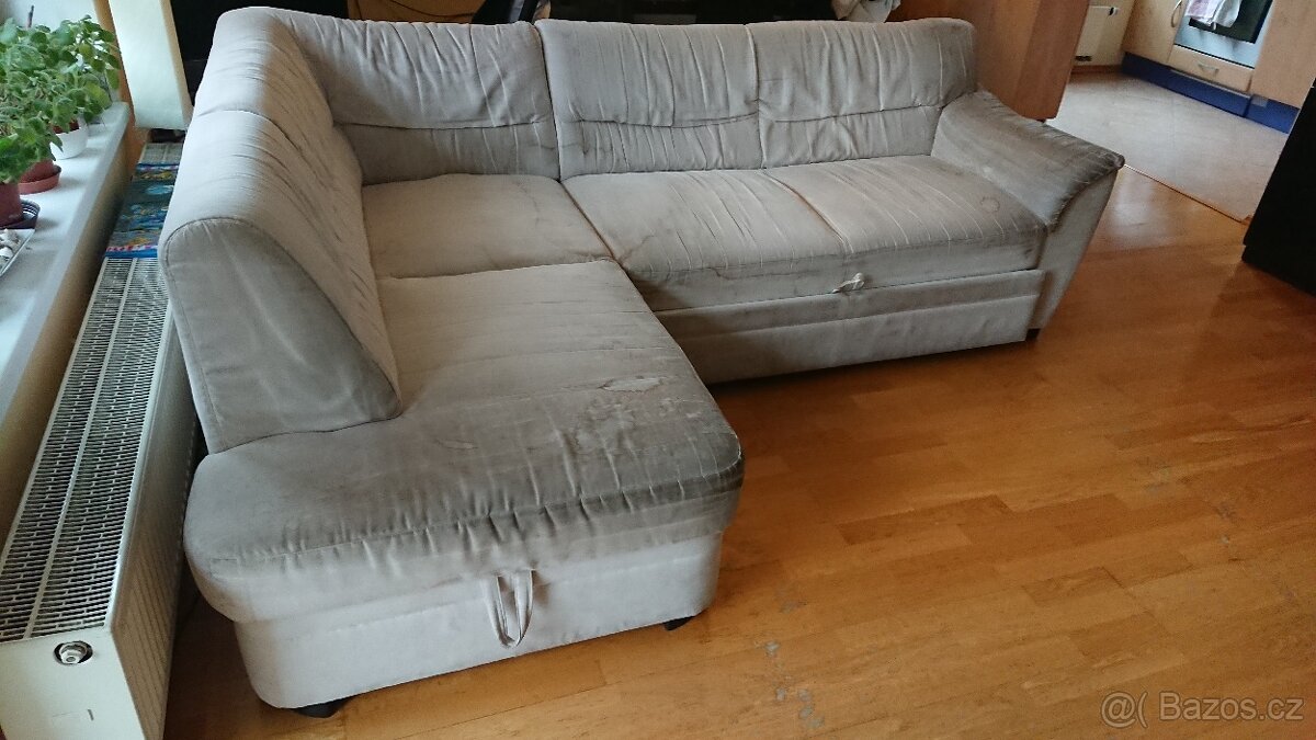 Rozkládací pohovka s úložným prostorem do L - 3