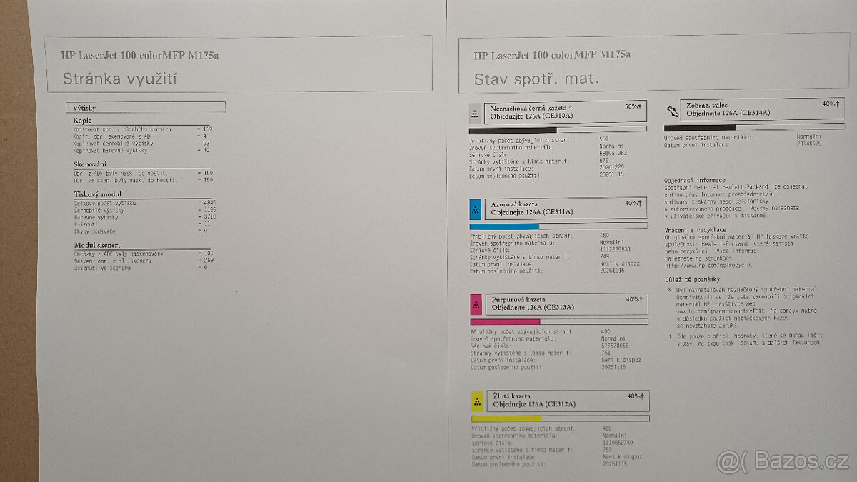 HP Laserjet M175A | barevná | najeto 4800stran - 3