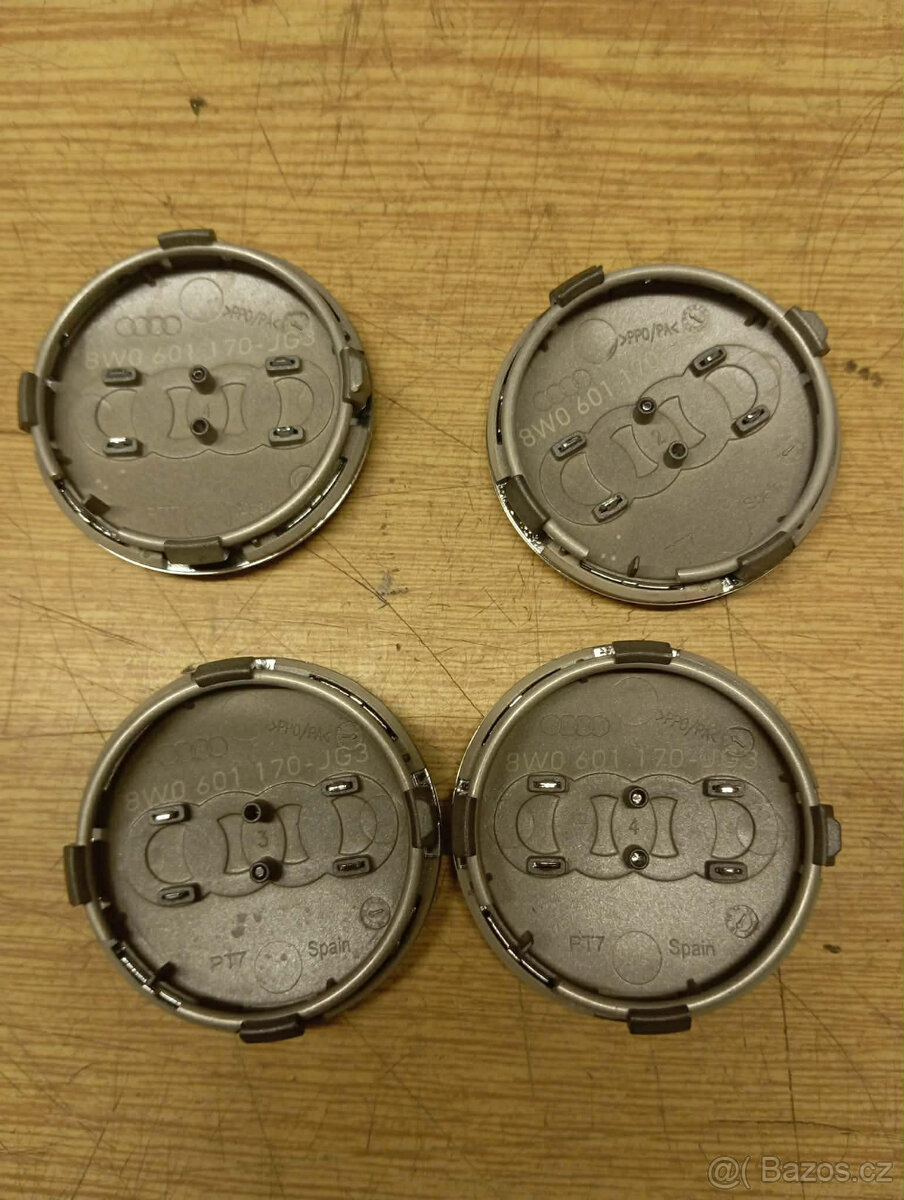4 X STŘEDOVÉ POKLIČKY ORIGINÁL AUDI - 3
