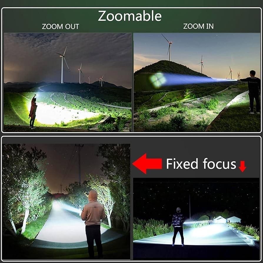 Dobíjecí taktická svítilna s vysokým světelným zdrojem - 3