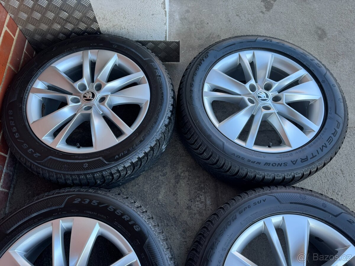 Alu 18" 5x112 škoda TRITON KodiaQ zimní 80% / 99% TOP - 3