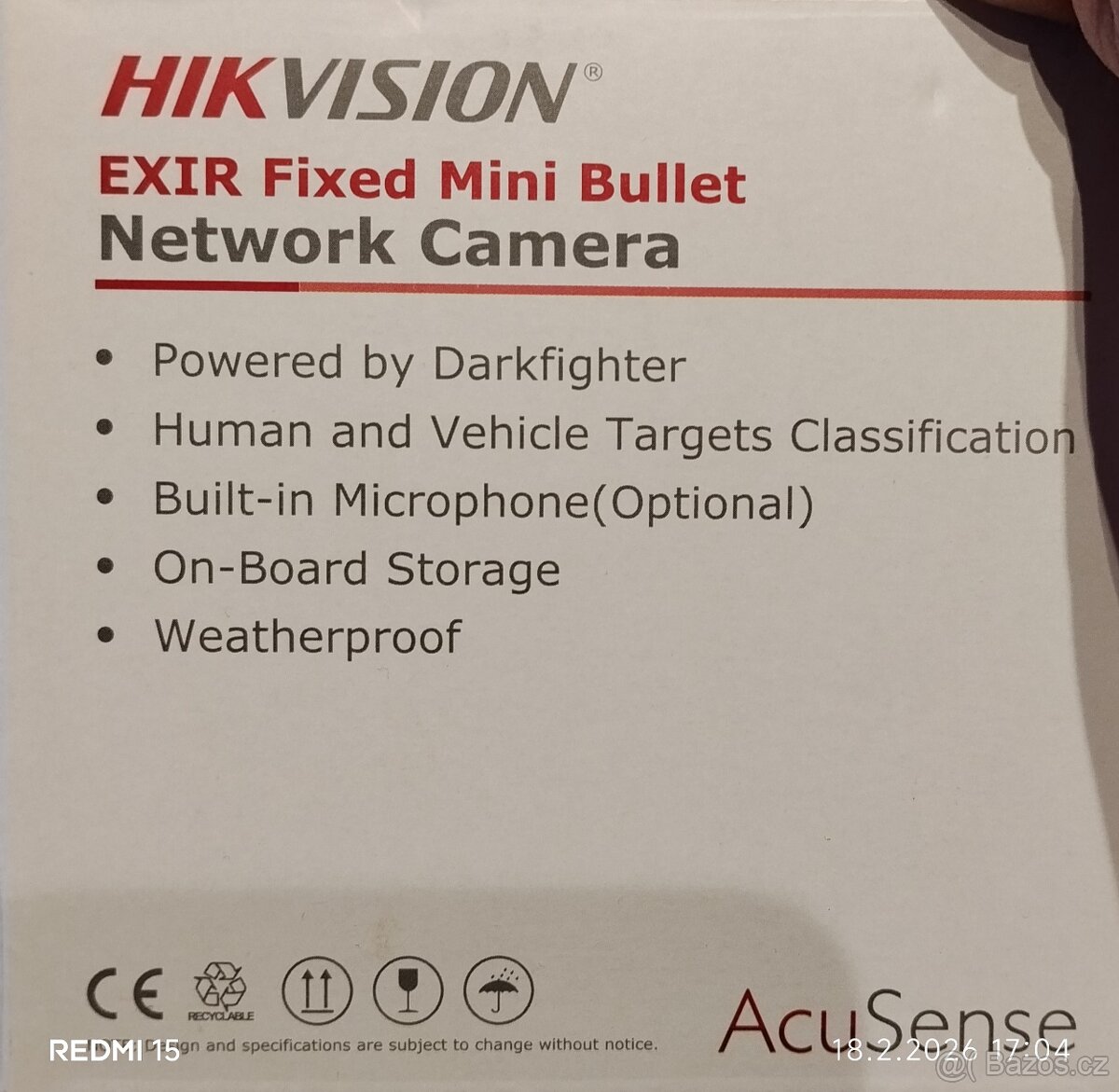 Kamera HIk Vision exir fixed mini bullet - 3